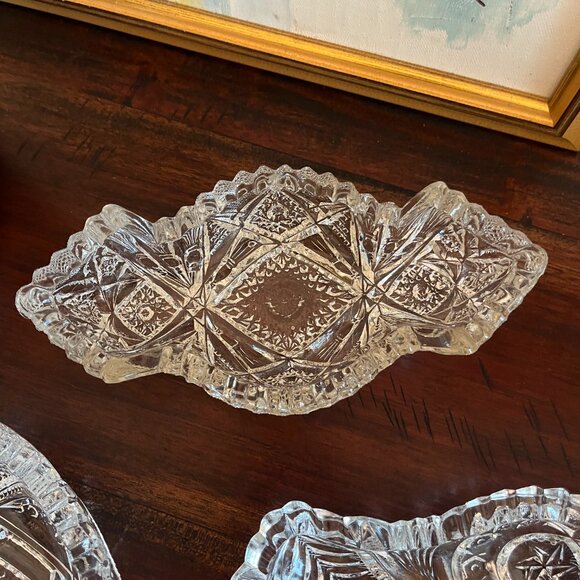 Vintage Imperial Glass Relish Jelly Butter Trinket Dish Cottagecore Grannycore - Picture 4 of 4